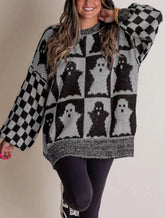 Halloween pattern loose sweater