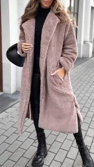 Women Collar Plush Temperament Casual Coat