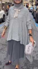 Women's Turtleneck Sweater + Dress Casual Suit