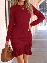 Early Fall Long-Sleeved Knit Mini Dress