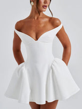 V-neck low-cut backless mini dress