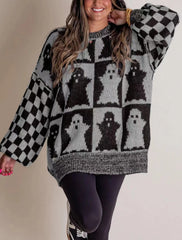 Halloween pattern loose sweater
