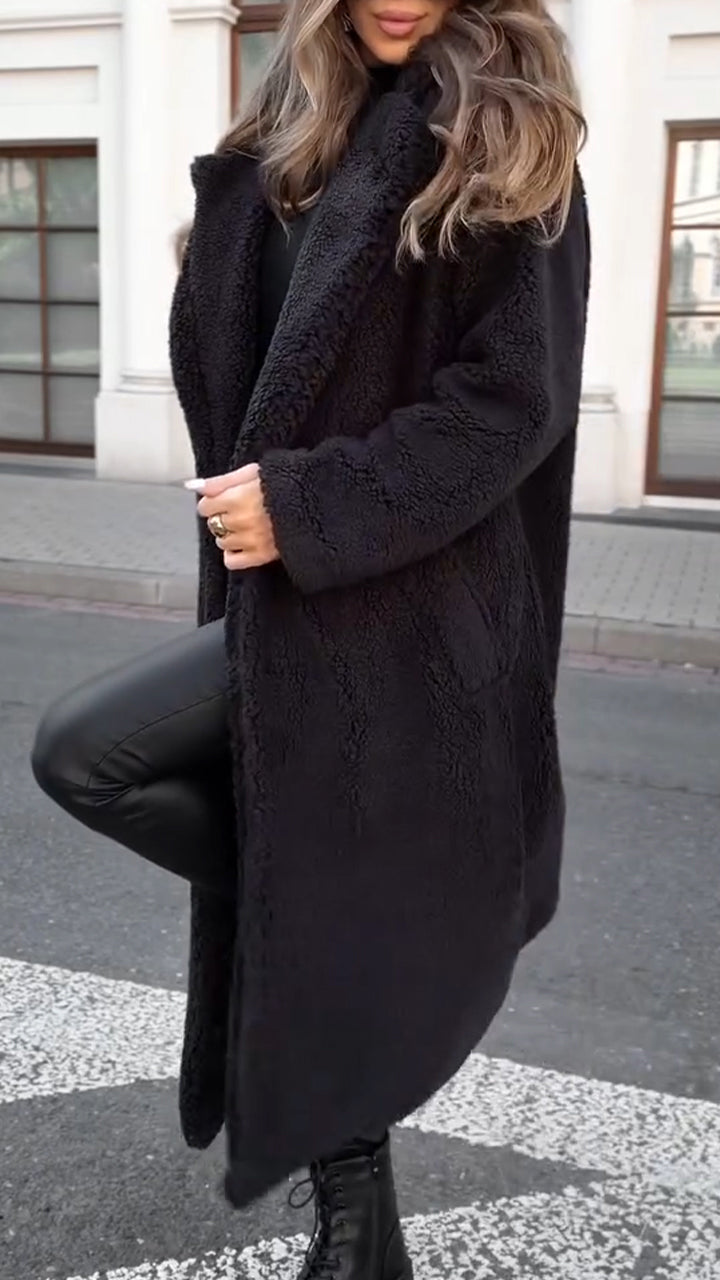 Women Collar Plush Temperament Casual Coat