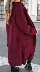 Women Collar Plush Temperament Casual Coat